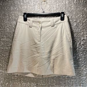 Nike Golf Dri-Fit Women's Skort Beige Tan Tennis Golf 2 Skirt Polyester Blend